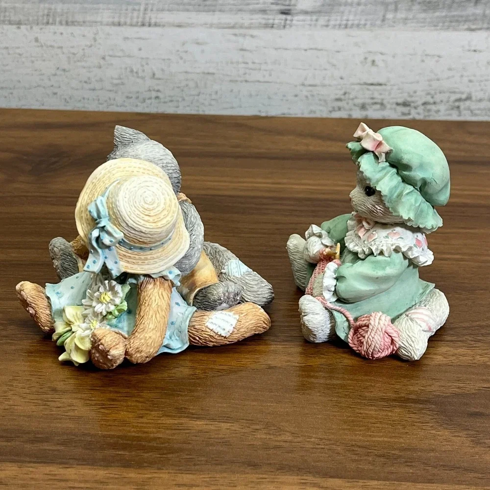 Vintage Calico‎ Kittens figurines 1993 Friendship Lot of Two